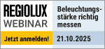 Regiolux Webinar - Beleuchtungsstärke richtig messen - 21. Oktober 2025 - 09:30 Uhr