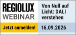 Regiolux Webinar - Von Null auf Licht: DALI-Beleuchtungssteuerungen verstehen - 16. September 2026 - 09:30 Uhr